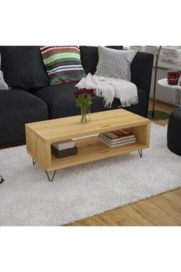 NUR AHŞAP Dekoratif Ahşap Orta Sehpa - 2