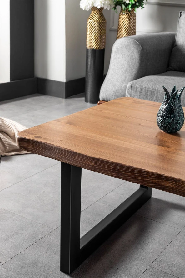 Ahşap Center Kütük Masa Orta Sehpa Lüx Ahşap Masa - Resim 4