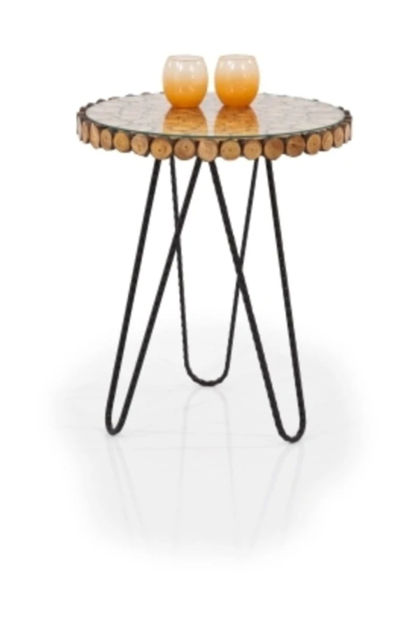 NUR AHŞAP Dilimli Yan Sehpa ürün görseli 1