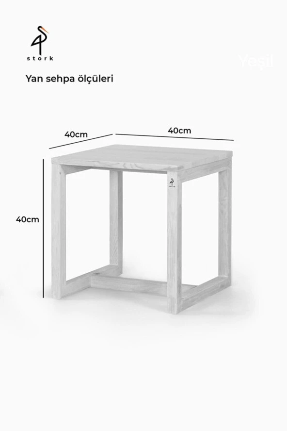 NUR AHŞAP Yan Sehpa - Resim 2