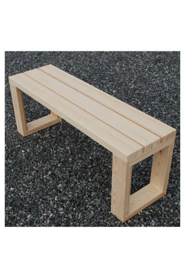 BenlikBu Ahşap Masif Bank Tabure Çam Natürel ürün görseli 1