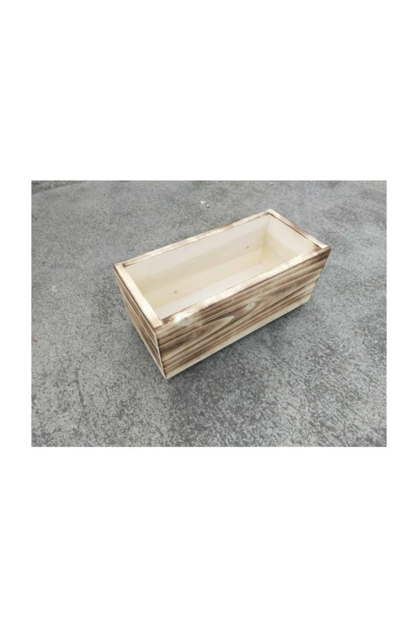 NUR AHŞAP Dekoratif Doğal Ahşap Saksı