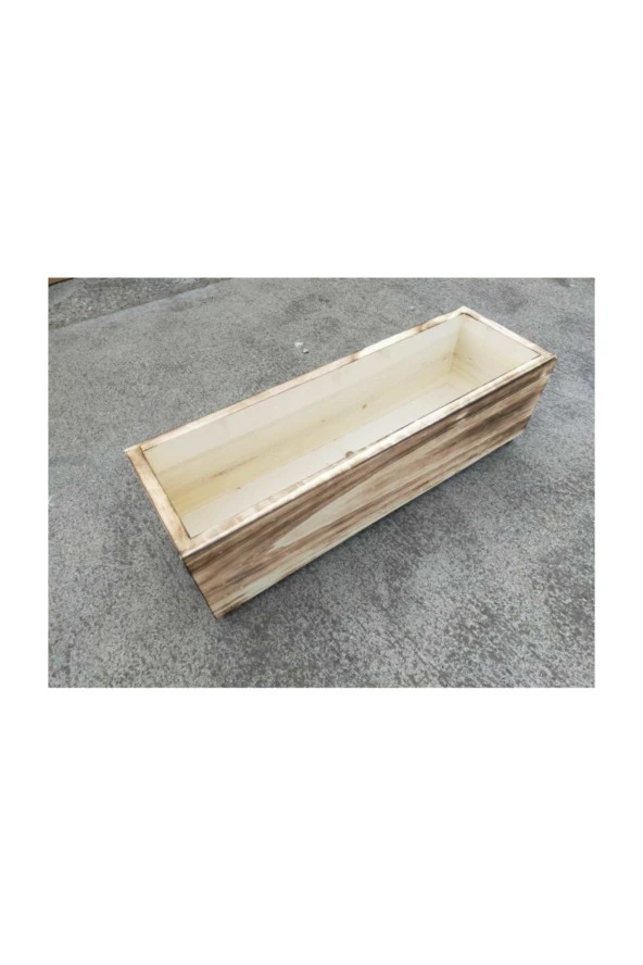 NUR AHŞAP Dekoratif Doğal Ahşap Saksı - 2