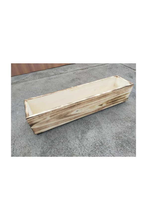 NUR AHŞAP Dekoratif Doğal Ahşap Saksı