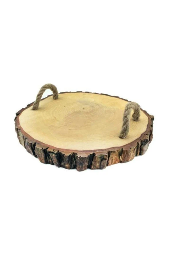 NUR AHŞAP Doğal Ahşap Kütük Söz Tepsisi ürün görseli 1