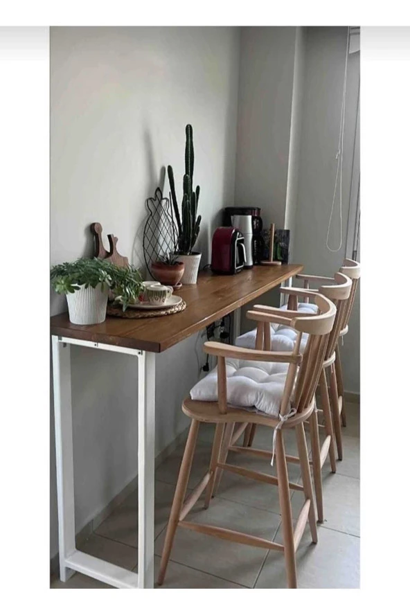 NUR AHŞAP Bar Masası Doğal Ağaç