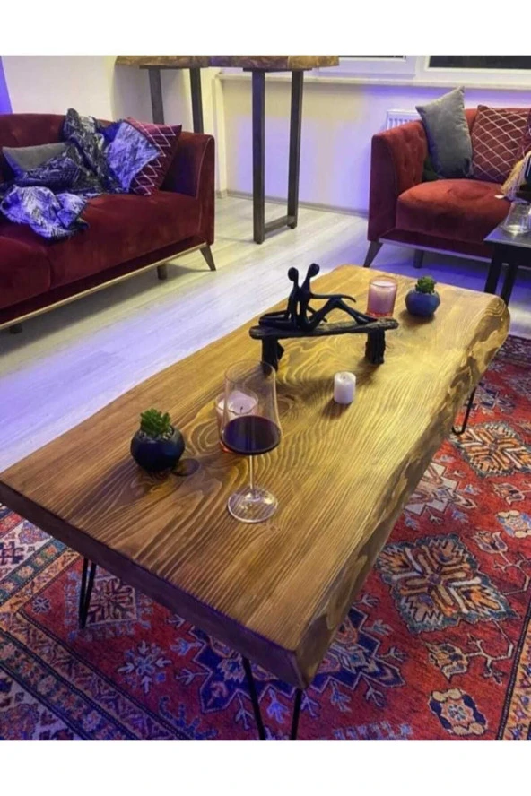 NUR AHŞAP Ahşap Büyük Orta Sehpa