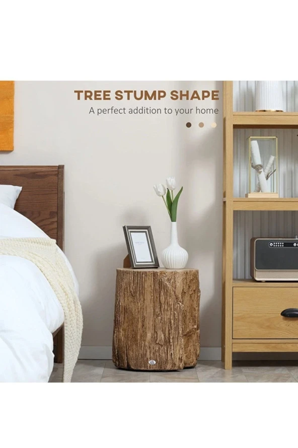 E&K ÇAY Ahşap Yan Sehpa Ahşap Kütük 1. Kalite Meşe Kütüğü - 2