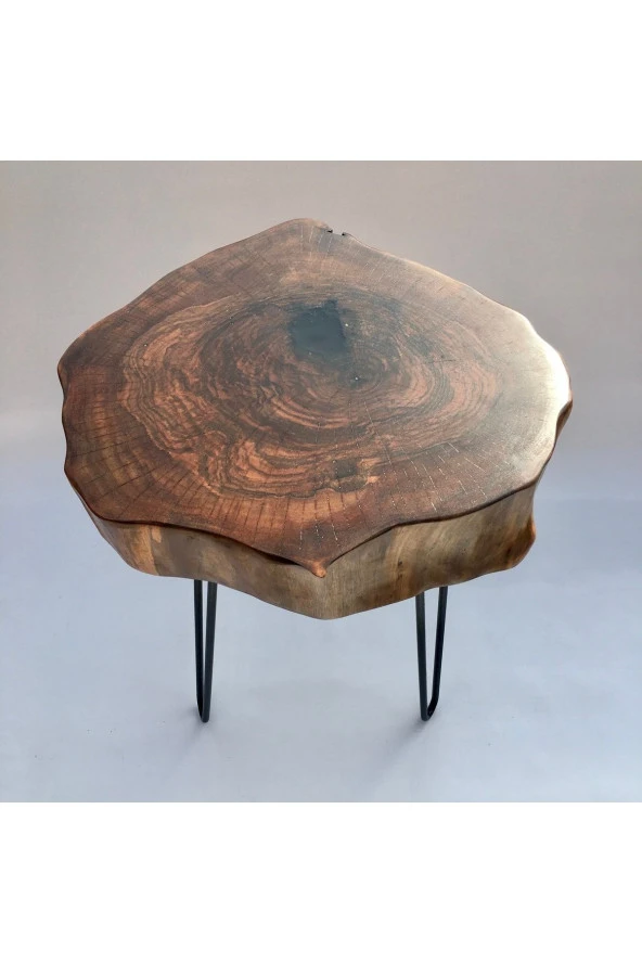 Handmade Doğal Ahşap Sehpa Zigon Tekli - 2