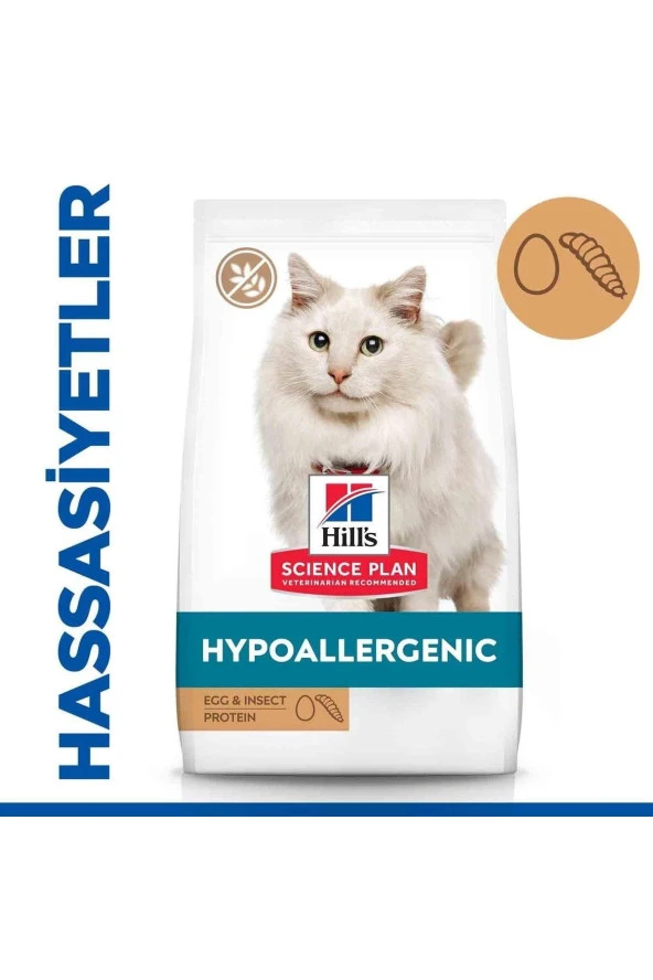 Hill's Hypoallergenic Yumurta ve Böcek Proteinli Kedi Maması 1.5kg ürün görseli 1