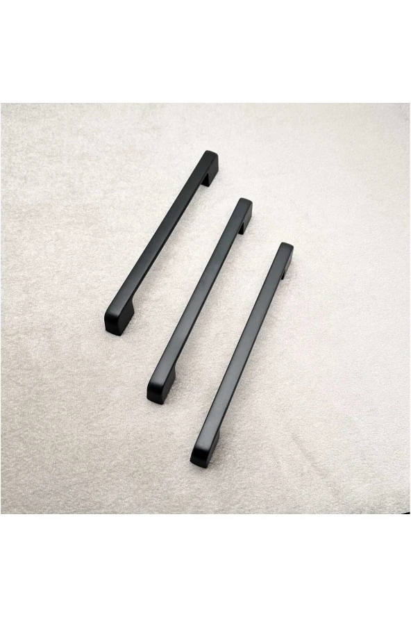 Arel Mat Siyah Tv Ünitesi Vestiyer Yatak Odası Mutfak Dolap Çekmece Kulpu 128 Mm (12,8 Cm) 4 Adet