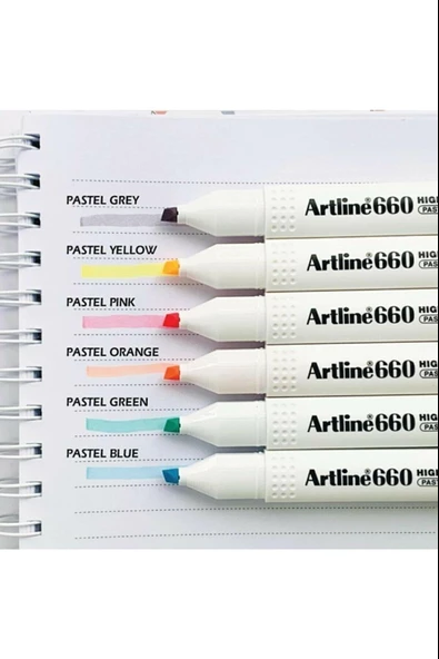 Artline 660 Fosforlu Kalem Kesik Uç - Resim 2