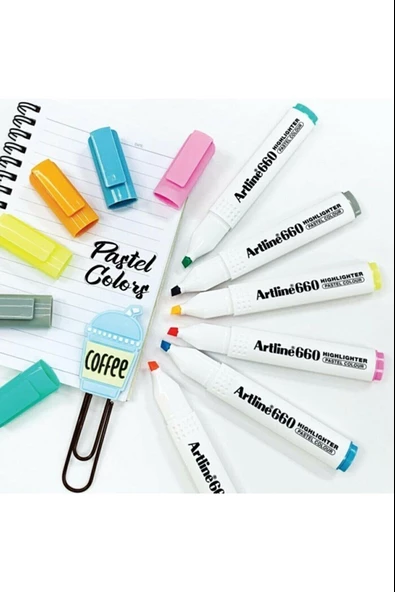 Artline 660 Fosforlu Kalem Kesik Uç - Resim 3