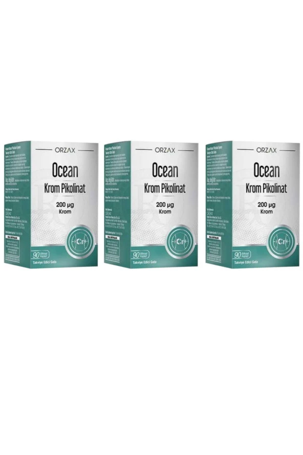 Ocean Krom Pikolinat 200 Mcg 90 Kapsül 3 Kutu