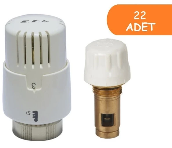 22 Adet ECA Termostatik TRV4 Kafa Grubu 41,3mm 602120813 - 1