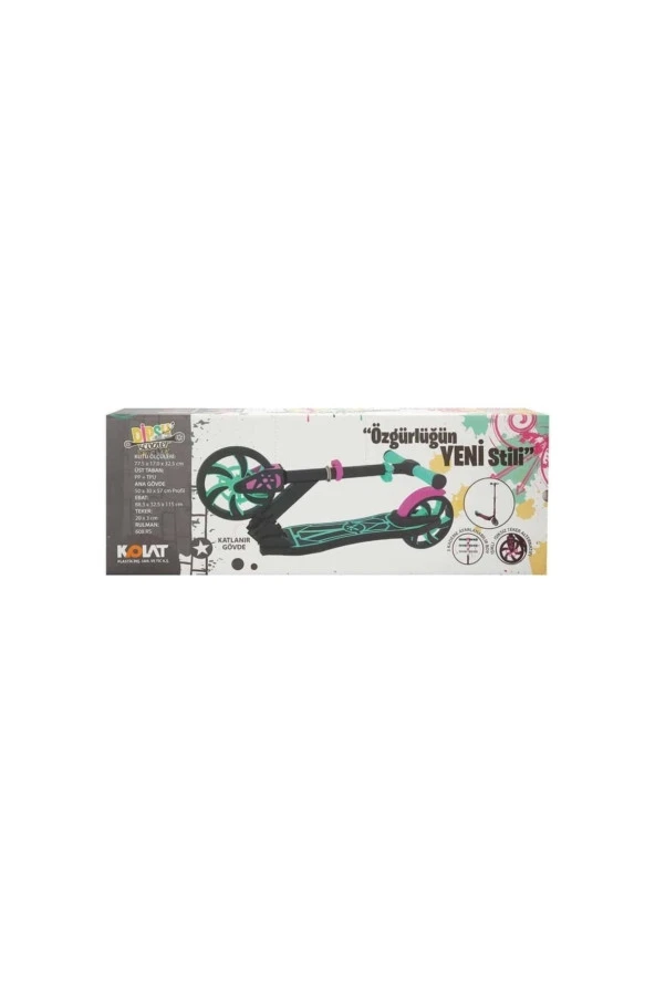 Dipsy Scooter Kırmızı Iki Tekerlekli Katlanabilir Scooter 100 Kg Kapasiteli - 4
