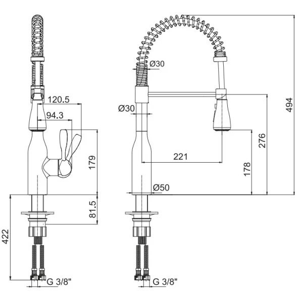ECA Flux Mutfak Eviye Bataryası Paslanmaz Çelik Görünümlü Sıvı Sabunluklu 406218034 - Resim 2