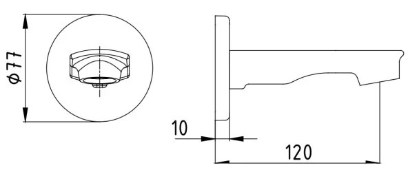 ECA Ankastre Gömme Banyo Bataryası Çıkış Ucu Gaga 102159203H-Y - Resim 2