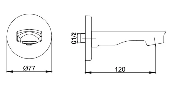 ECA Ankastre Gömme Banyo Bataryası Çıkış Ucu Gaga Mat Beyaz 102159203C4-Y - Resim 2