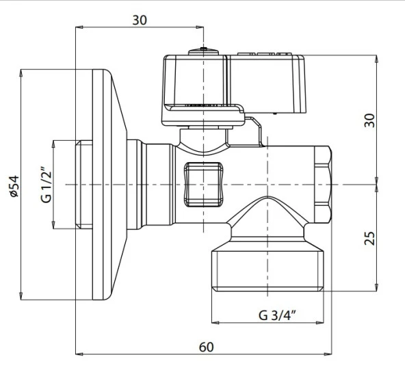 30 Adet ECA Filtreli Çamaşır / Bulaşık Makinası Musluğu 1/2 602111059 - Resim 2