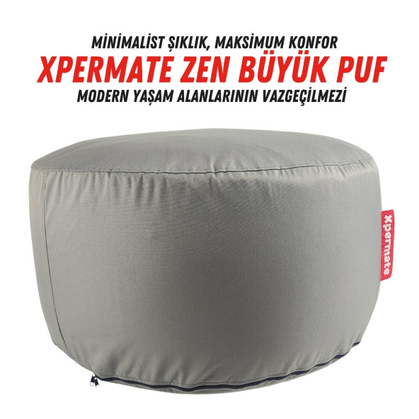 Xpermate Zen Puf Bench Fermuarlı Puf Koltuk Yıkanabilir Kılıf Ayak Ucu Puf ve Makyaj Koltuğu 80x40cm