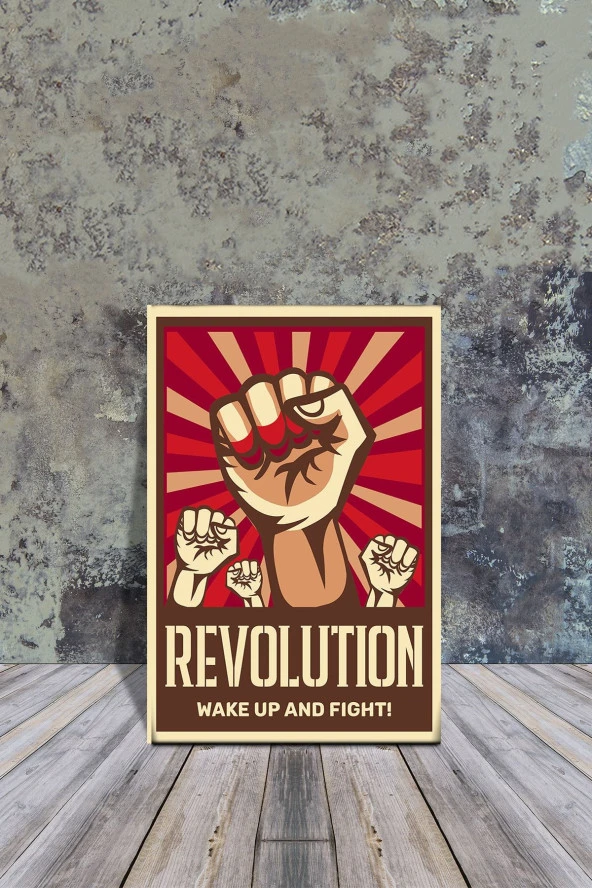 Ahşap Poster Revolutıon 20x30cm