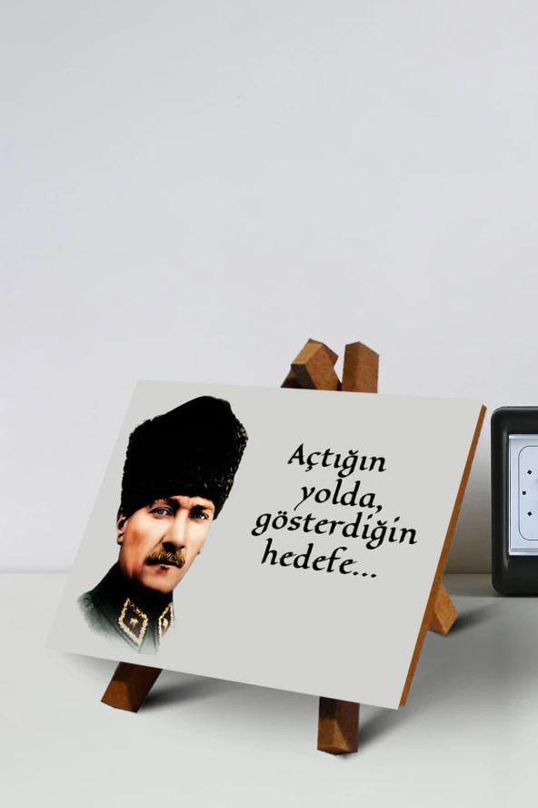 MASA ÜSTÜ TABLO MUSTAFA KEMAL ATATÜRK 13X13 CM - 1