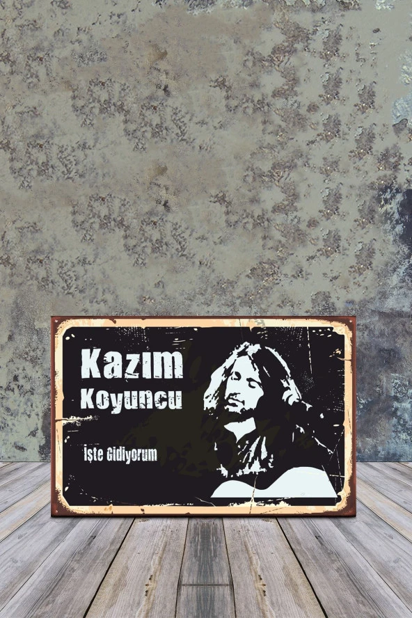 Ahşap Poster Kazım Koyuncu 20x30cm