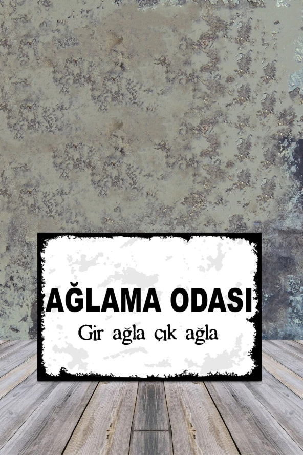 Ahşap Poster Ağlama Odası 20x30cm