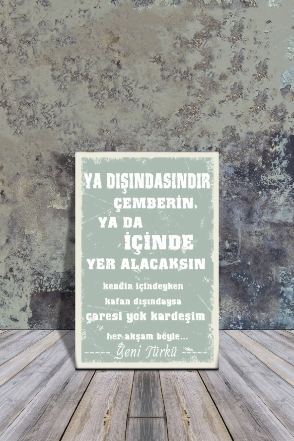 Ahşap Poster Çebmer / Yeni Türkü 20x30cm