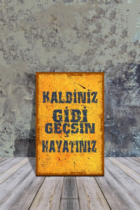 Ahşap Poster Kalbiniz Gibi Geçsin Hayatınız 20x30cm