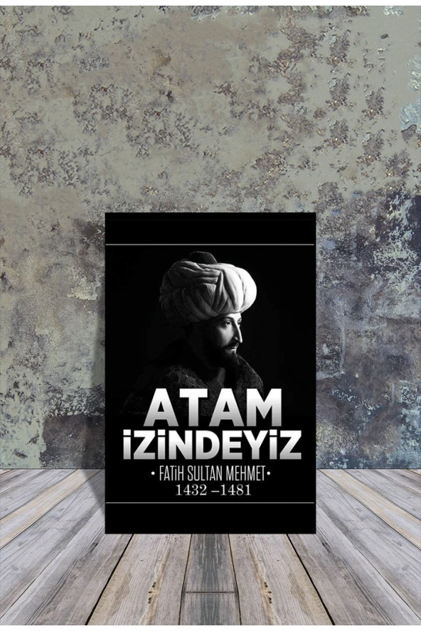 Ahşap Poster Fatih Sultan Mehmed Han 20x30cm