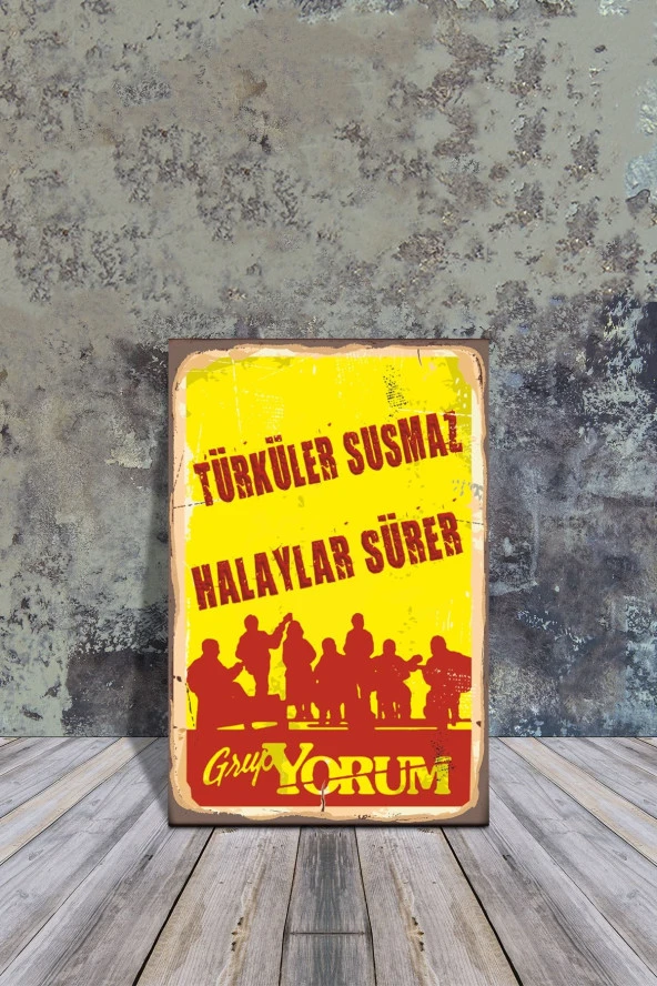 Ahşap Poster Grup Yorum 20x30cm