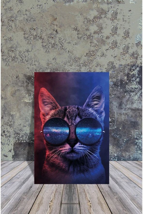 Ahşap Poster Kedi 20x30cm