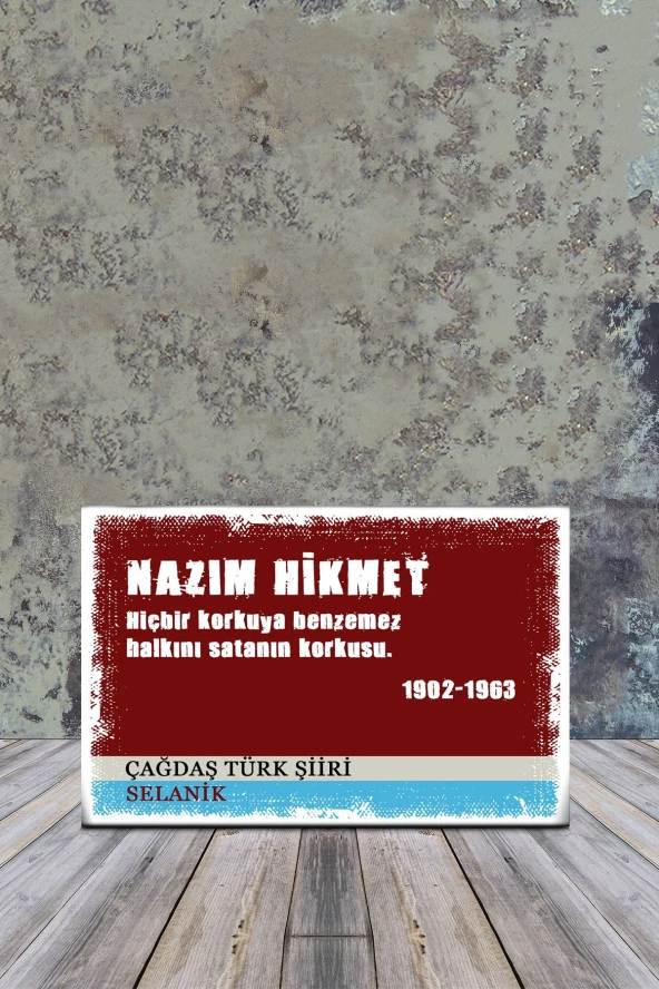 Ahşap Poster Nazım Hikmet 20x30cm