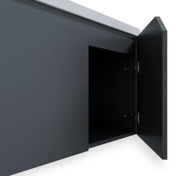 Teta Home Napoli 65 Cm Mdf Banyo Dolabı Seti  Antrasit - 3