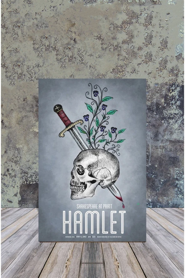 Ahşap Poster Hamlet 20x30cm