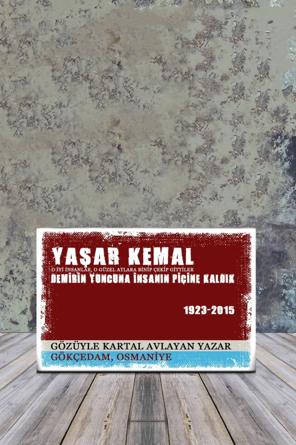 Ahşap Poster Yaşar Kemal 20x30cm