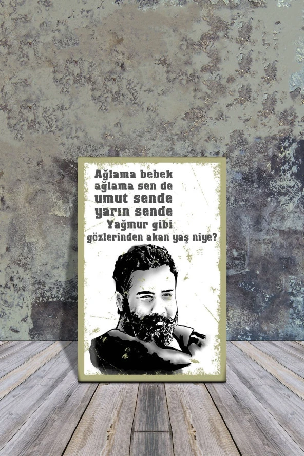 Ahşap Poster Ahmet Kaya 20x30 cm