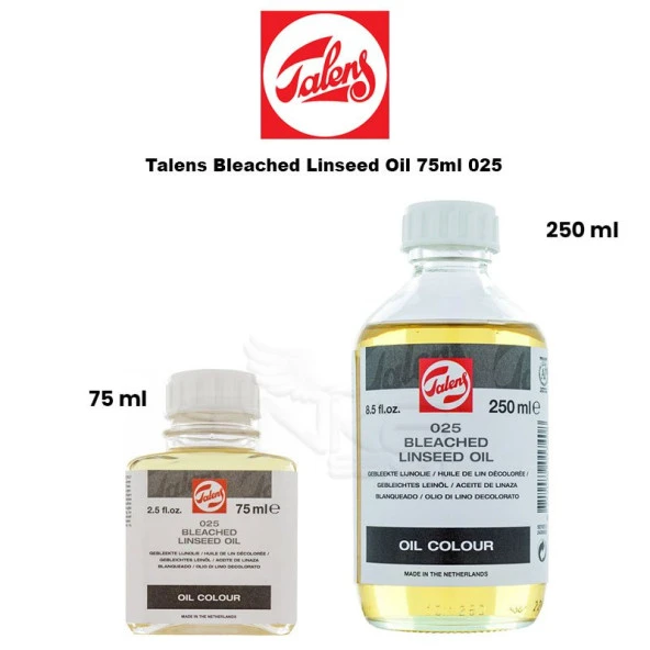 Talens Bleached Linseed Oil 75ml 025 75ml