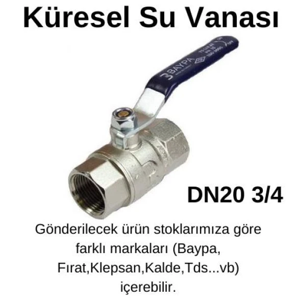 ERC Küresel Su  Vanası Valfi(İçme Suyu) DN20 3/4