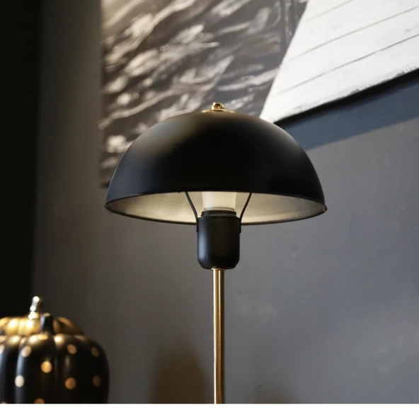 North Home Mantar Başlıklı Metal Abajur Salon Ofis Cafe İşletme Masa Lambası - Resim 5