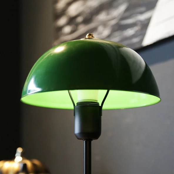 North Home Mantar Başlıklı Metal Abajur Salon Ofis Cafe İşletme Masa Lambası - Resim 9