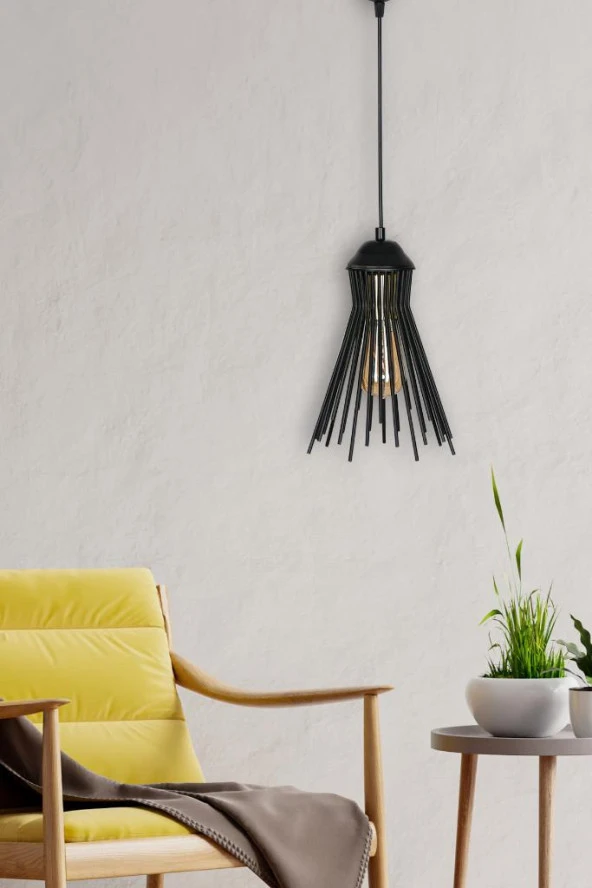 Metal Kafes Tasarımlı Sarkıt Avize - 3