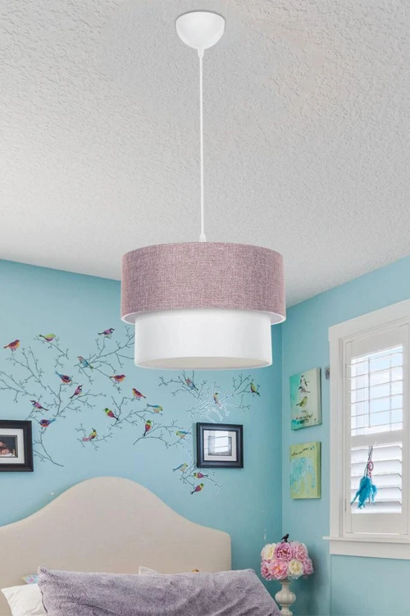 Gülkurusu Kumaş Sarkıt Pasta Avize