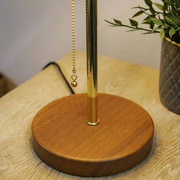 North Home Kumaş Başlıklı Abajur Yatak Odası Gece Lambası Salon Aydınlatma - 3