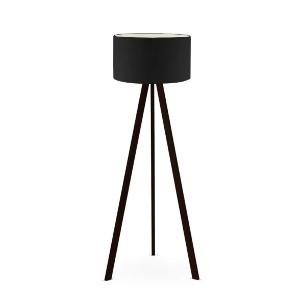 Art Tripod Ahşap Ayaklı Lambader Köşe Lambası Siyah Kumaş DARK - 3