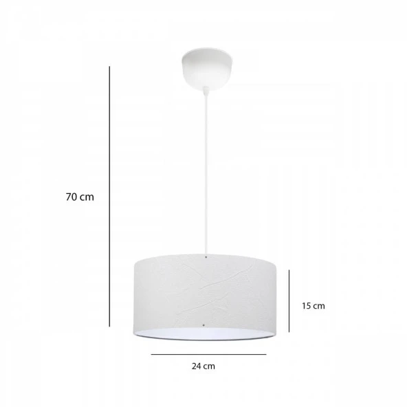 Dekoratif Mini Tekli Sarkıt Avize Kabartma Desen PVC - 3