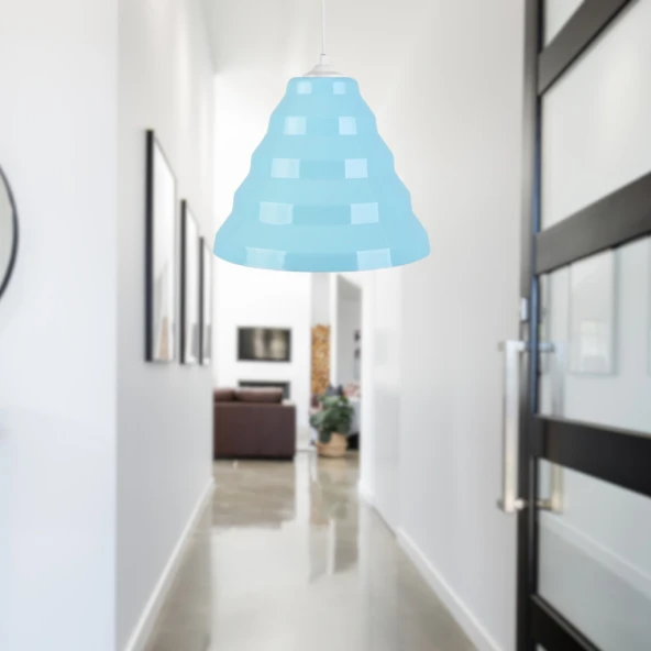 Bolton Tekli Mavi Mika Sarkıt Çocuk Odası Avize Antre Hol Cafe Aydınlatma - 4