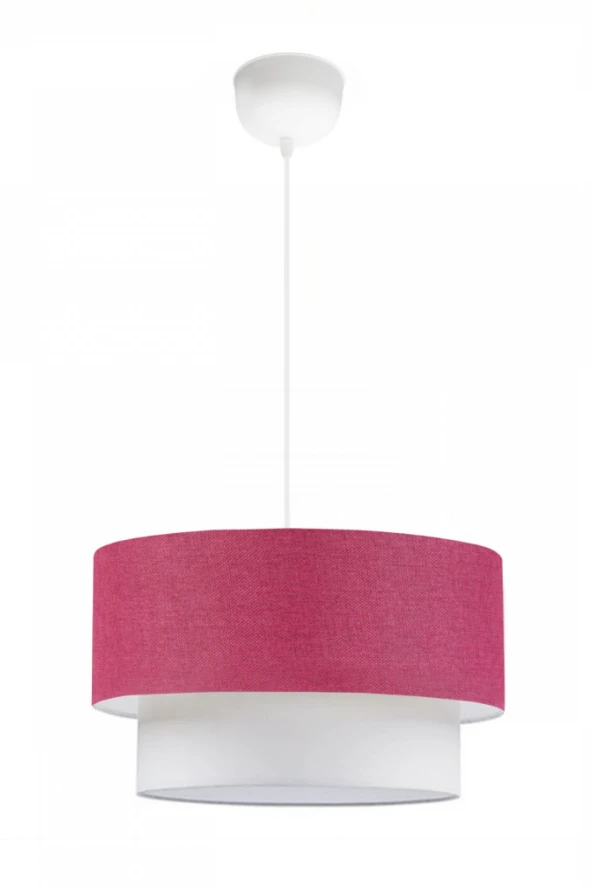 Pasta Tekli Sarkıt Avize Fuşya Kumaş Salon Oturma Odası Yatak Odası Antre - Resim 4